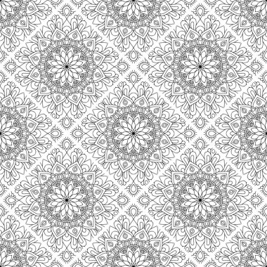 Tek renkli renk vektöründe lüks mandala tasarım arka planı