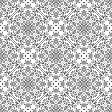 Tek renkli renk vektöründe lüks mandala tasarım arka planı