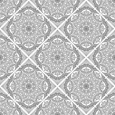 Tek renkli renk vektöründe lüks mandala tasarım arka planı