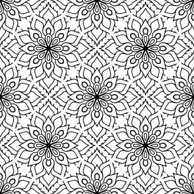 Tek renkli renk vektöründe lüks mandala tasarım arka planı