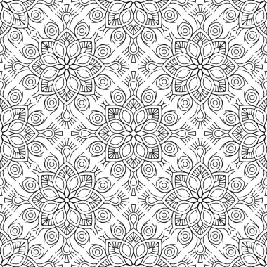 Tek renkli renk vektöründe lüks mandala tasarım arka planı