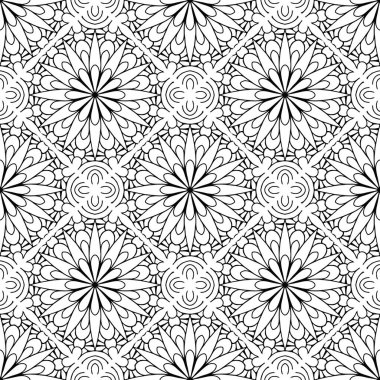 Tek renkli renk vektöründe lüks mandala tasarım arka planı