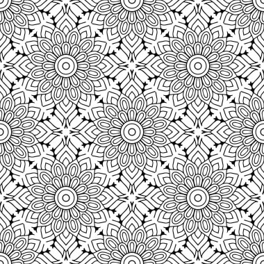 Tek renkli renk vektöründe lüks mandala tasarım arka planı