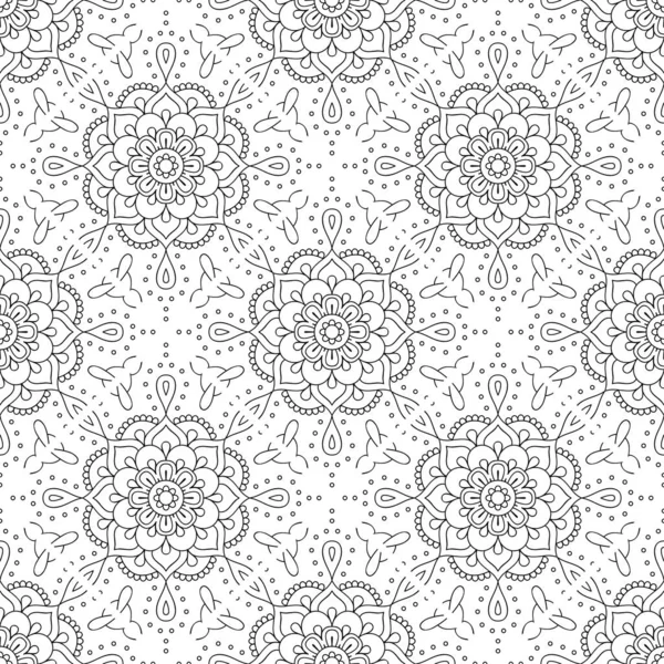 Luxusní Dekorativní Mandala Design Pozadí Monochromatické Barevný Vektor — Stockový vektor