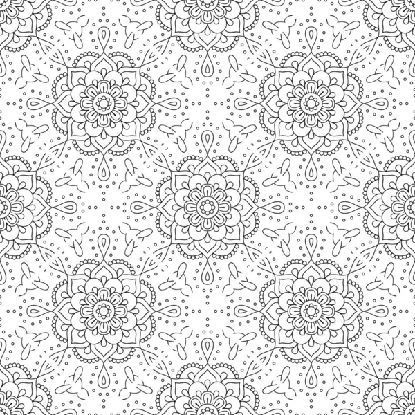 Luxusní Dekorativní Mandala Design Pozadí Monochromatické Barevný Vektor — Stockový vektor