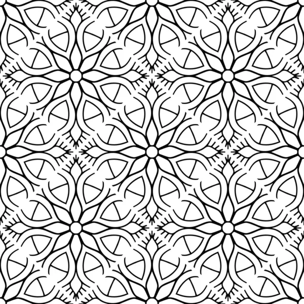 Роскошные Декоративные Мандала Дизайн Фона Монохромный Вектор Цвета — стоковый вектор