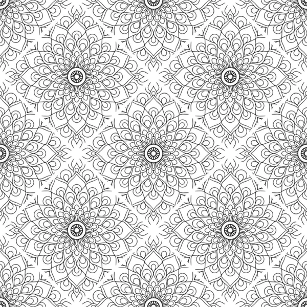 Luxus Ornamentalen Mandala Design Hintergrund Monochromen Farbvektor Stockillustration