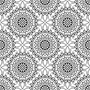 Tek renkli renk vektöründe lüks mandala tasarım arka planı