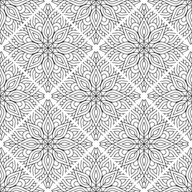 Tek renkli renk vektöründe lüks mandala tasarım arka planı