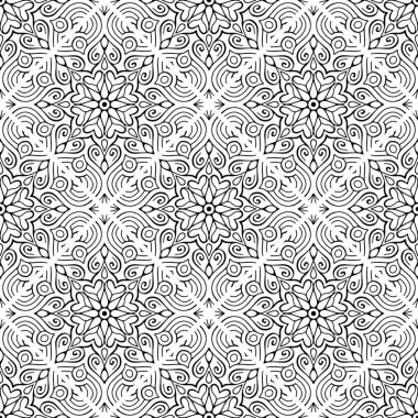 Tek renkli renk vektöründe lüks mandala tasarım arka planı