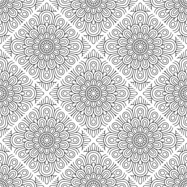 Tek renkli renk vektöründe lüks mandala tasarım arka planı