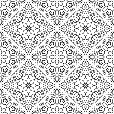 Tek renkli renk vektöründe lüks mandala tasarım arka planı