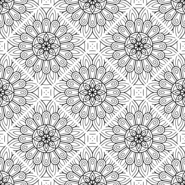 Tek renkli renk vektöründe lüks mandala tasarım arka planı