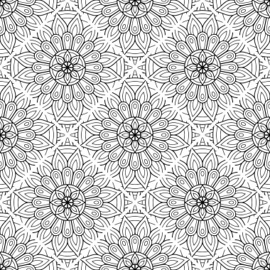 Tek renkli renk vektöründe lüks mandala tasarım arka planı