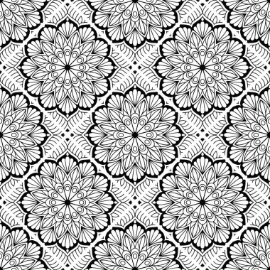 Tek renkli renk vektöründe lüks mandala tasarım arka planı