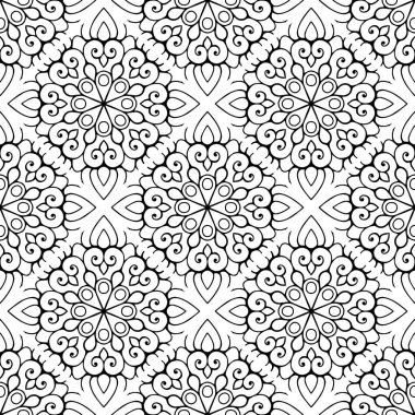 Tek renkli renk vektöründe lüks mandala tasarım arka planı