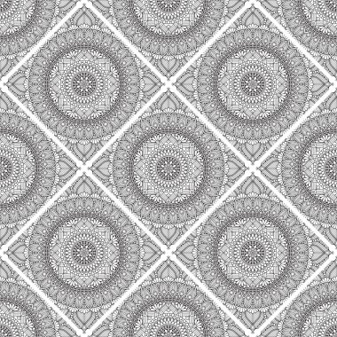 Tek renkli renk vektöründe lüks mandala tasarım arka planı