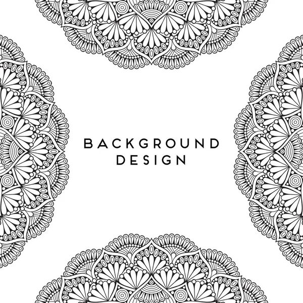 Luxury Ornamental Mandala Design Background Monochrome Color Vector — Stock Vector