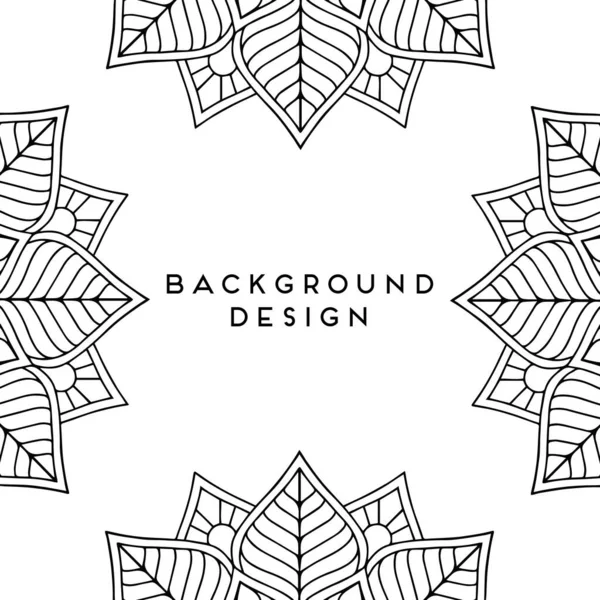 Fondo Diseño Mandala Ornamental Lujo Vector Color Monocromo — Archivo Imágenes Vectoriales