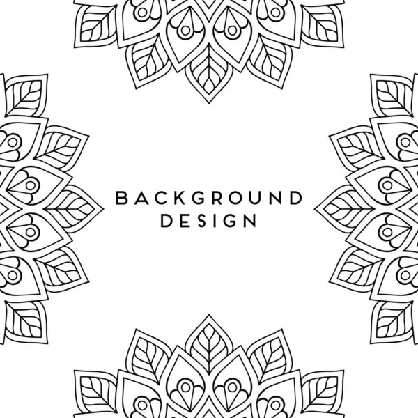 Fondo Diseño Mandala Ornamental Lujo Vector Color Monocromo — Vector de stock