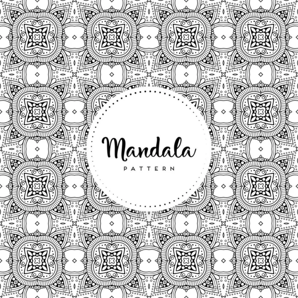 Lusso Ornamentale Mandala Design Sfondo Vettore Colore Monocromatico — Vettoriale Stock