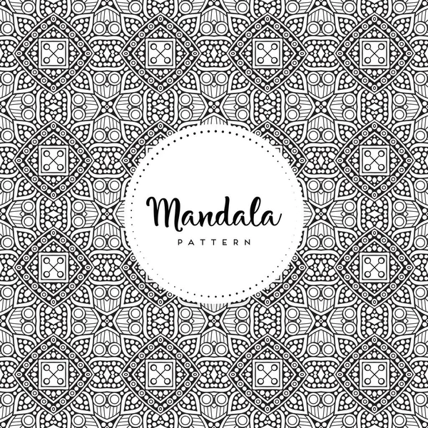 Luxe Ornamentale Mandala Ontwerp Achtergrond Monochrome Kleur Vector — Stockvector
