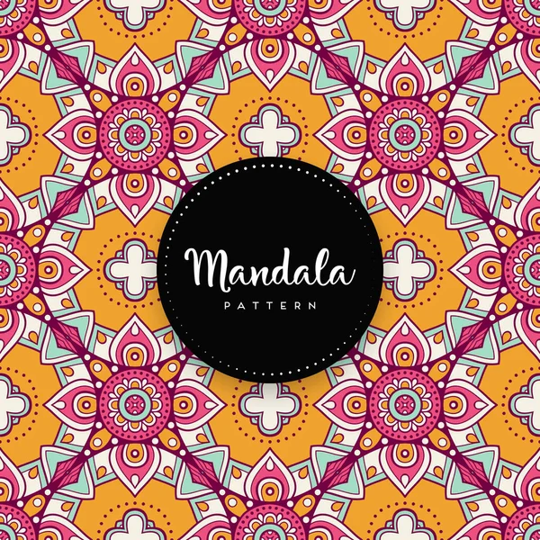 Fondo Diseño Mandala Ornamental Lujo Vector Color — Archivo Imágenes Vectoriales