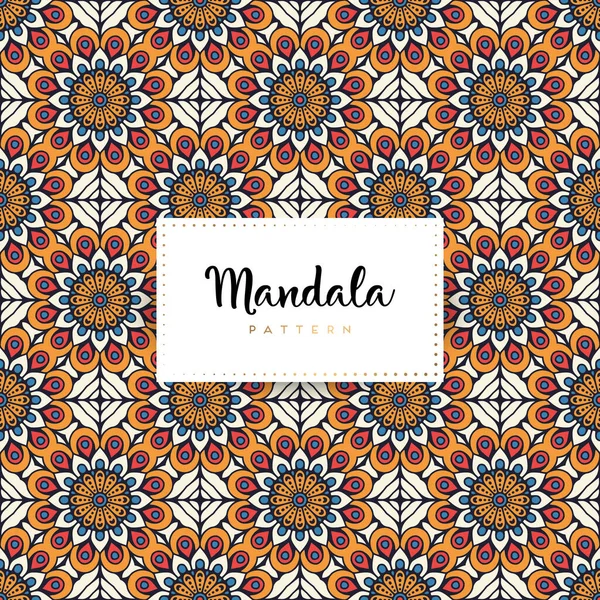 Fond Design Mandala Ornemental Luxe Vecteur Couleur — Image vectorielle