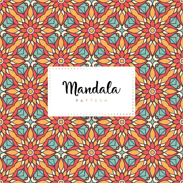 Fond Design Mandala Ornemental Luxe Vecteur Couleur — Image vectorielle