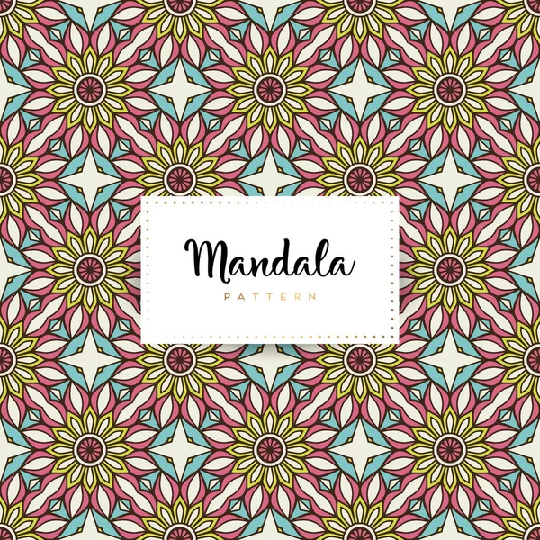 Fond Design Mandala Ornemental Luxe Vecteur Couleur — Image vectorielle