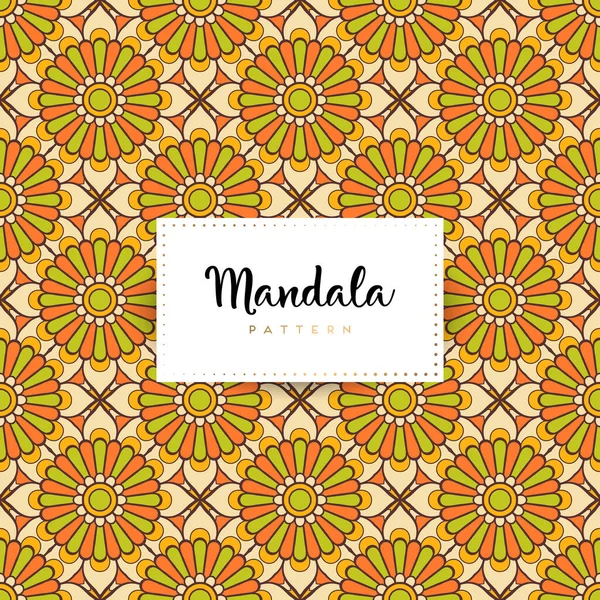 Fondo Diseño Mandala Ornamental Lujo Vector Color — Vector de stock