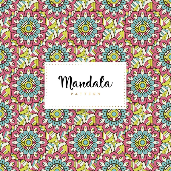 Fondo Diseño Mandala Ornamental Lujo Vector Color — Archivo Imágenes Vectoriales