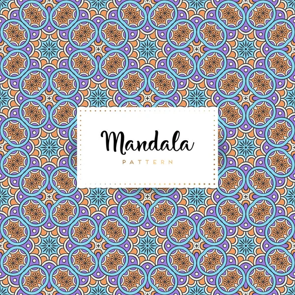 Latar Belakang Desain Mandala Ornamental Mewah Dalam Vektor Warna - Stok Vektor