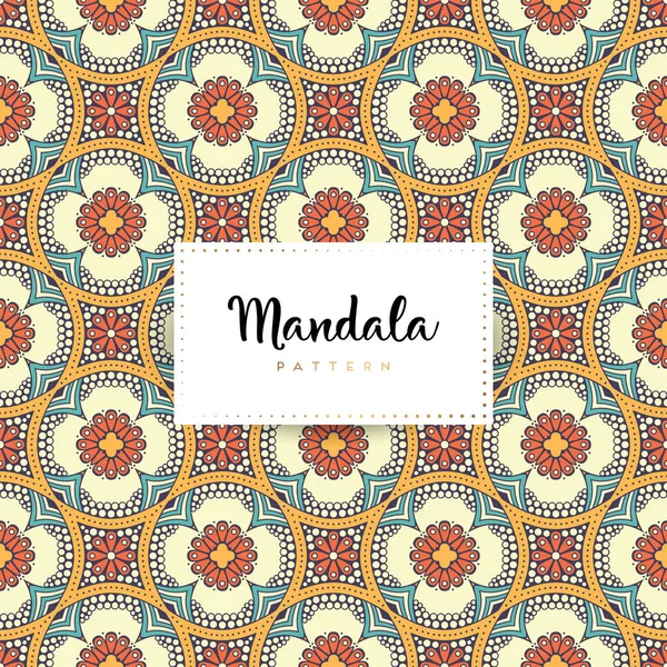 Fond Design Mandala Ornemental Luxe Vecteur Couleur — Image vectorielle