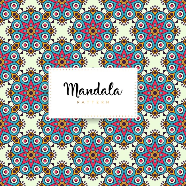 Luxo Ornamental Mandala Design Fundo Vetor Cores — Vetor de Stock