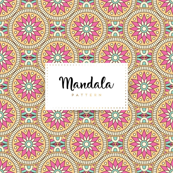 Luxusní Dekorativní Mandala Design Pozadí Barevném Vektoru — Stockový vektor