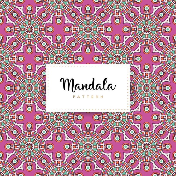 Fond Design Mandala Ornemental Luxe Vecteur Couleur — Image vectorielle