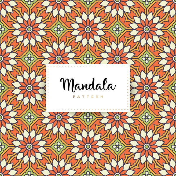 Luxo Ornamental Mandala Design Fundo Vetor Cores — Vetor de Stock
