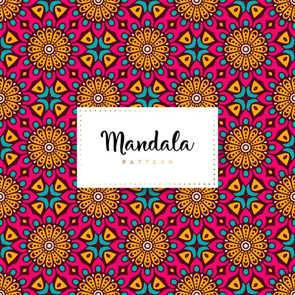 Fond Design Mandala Ornemental Luxe Vecteur Couleur — Image vectorielle