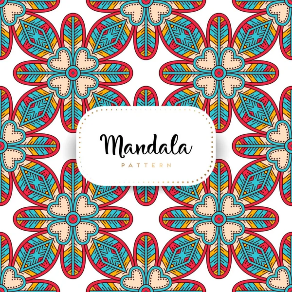 Fondo Diseño Mandala Ornamental Lujo Vector Color — Archivo Imágenes Vectoriales