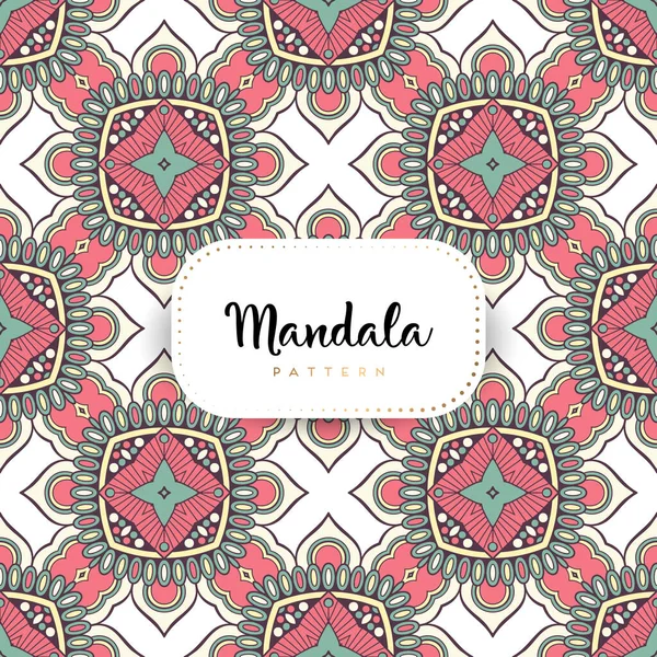 Fond Design Mandala Ornemental Luxe Vecteur Couleur — Image vectorielle