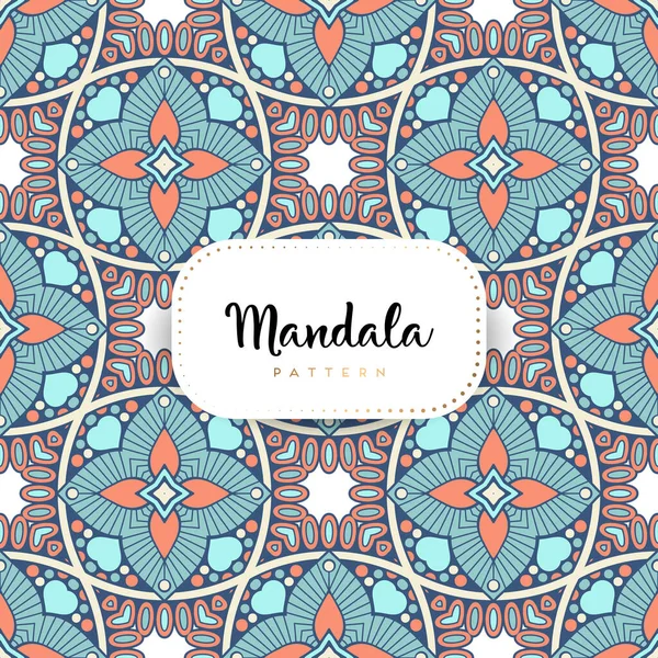 Fondo Diseño Mandala Ornamental Lujo Vector Color — Vector de stock