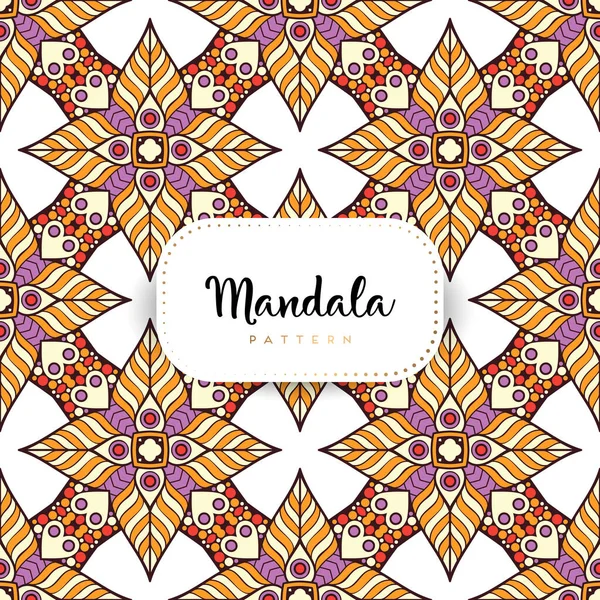 Fond Design Mandala Ornemental Luxe Vecteur Couleur — Image vectorielle