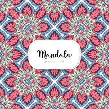 Renk vektörü olarak lüks mandala tasarım arka planı