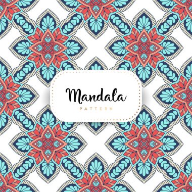 Renk vektörü olarak lüks mandala tasarım arka planı