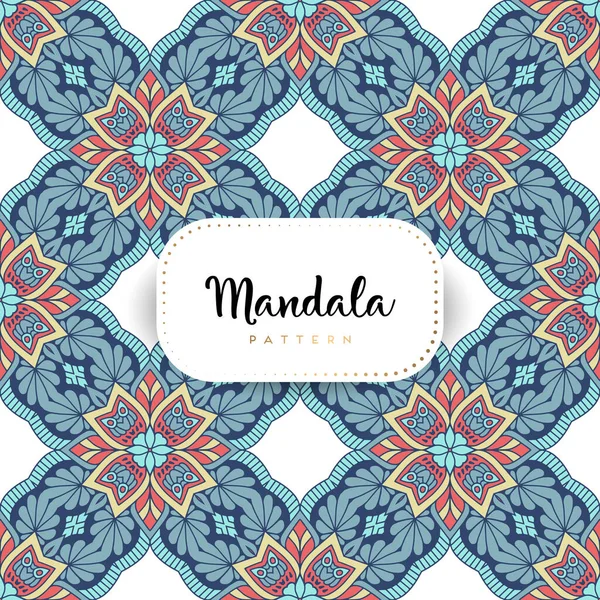 豪華な装飾マンダラのデザインの背景カラーベクトル — ストックベクタ