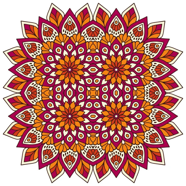 Mandala ile süslenmiş güzel bir kart. Vektör içinde yapılan geometrik daire ögesi
