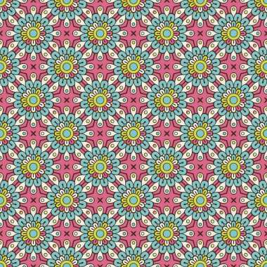 Vintage çiçek seamless modeli. vektör. çiçek ile sorunsuz bir doku. sonsuz çiçek desenli.