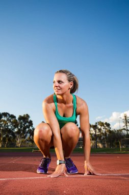 kadın sprinter atlet 