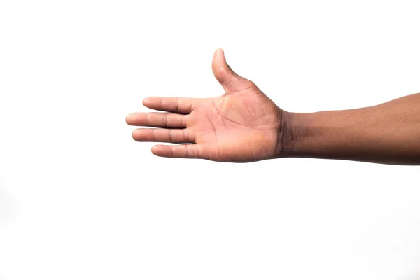 Αφρικανική άνθρωπος χέρι από κάτω — Φωτογραφία Αρχείου
